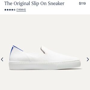 Rothy’s original slip on sneaker🐶bright white🐶size 7
